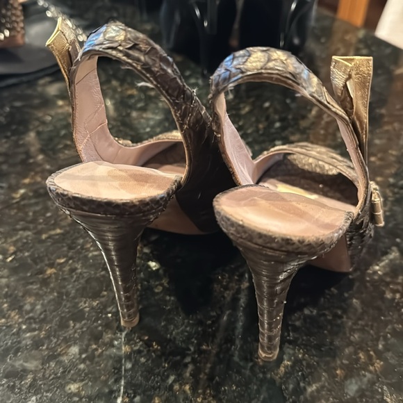 Versace Python Snake Skin Heels - Picture 4 of 6